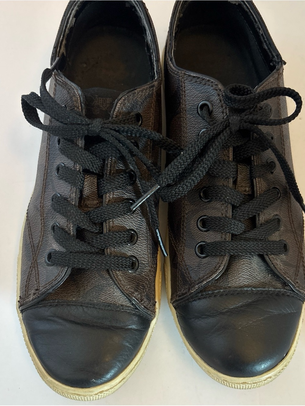 Coach Parkway Shoes Womens Size 9B Brown Signature Canvas Sneakers PREOWNED